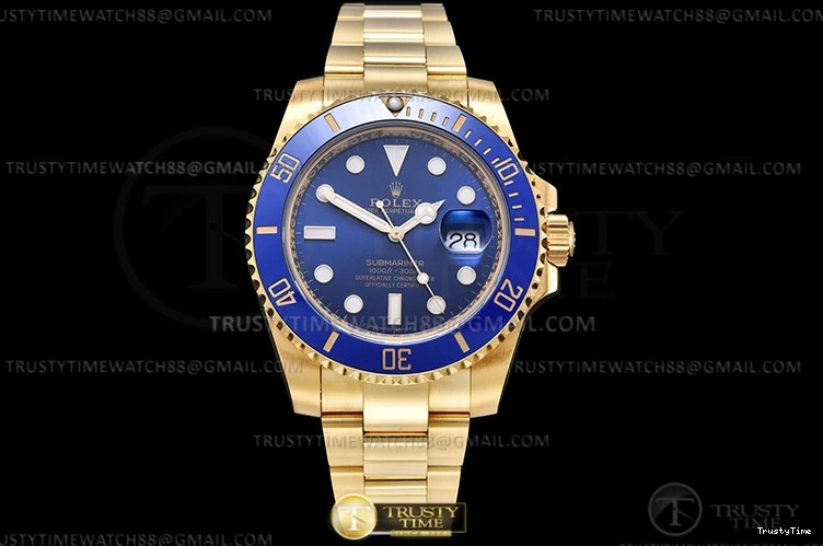 0918 TravelReady Submariner 116618LB Wrp 904 YG YG Blue KF VR 1091